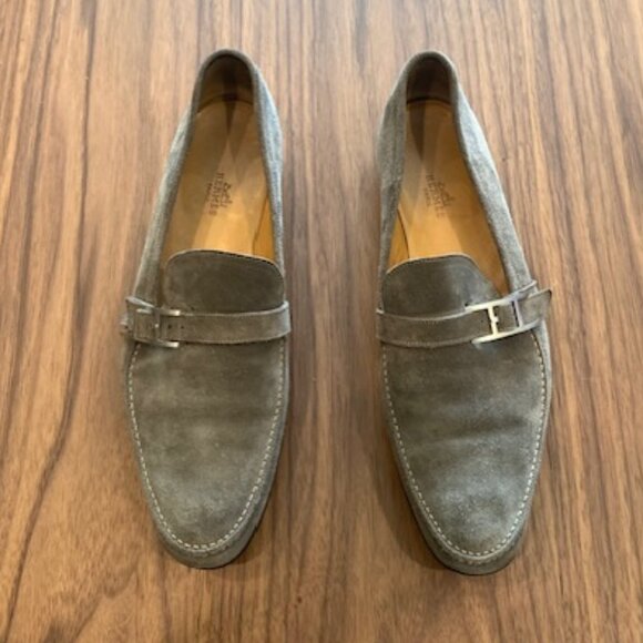 Hermes Men's Beige Loafers